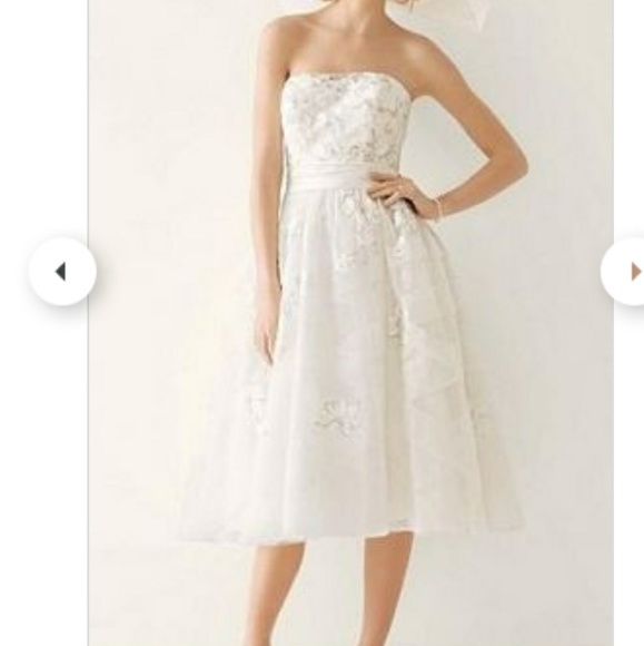 Melissa Sweet Dresses & Skirts - Melissa Sweet Tea Length Floral Wedding Dress